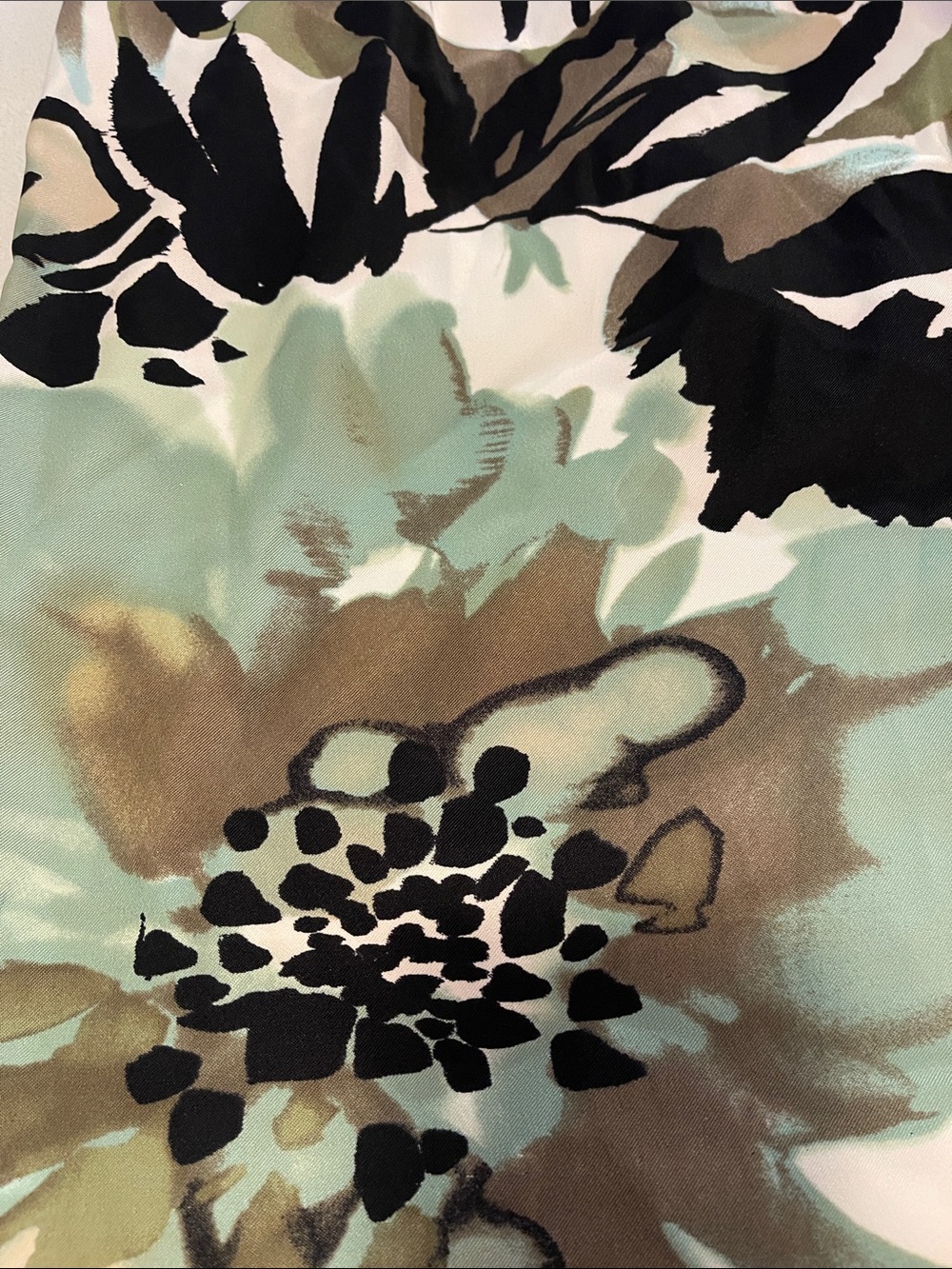 Connected Black, Mint & Brown Floral Midi Sheath Dress Tall - Picture 7 of 7